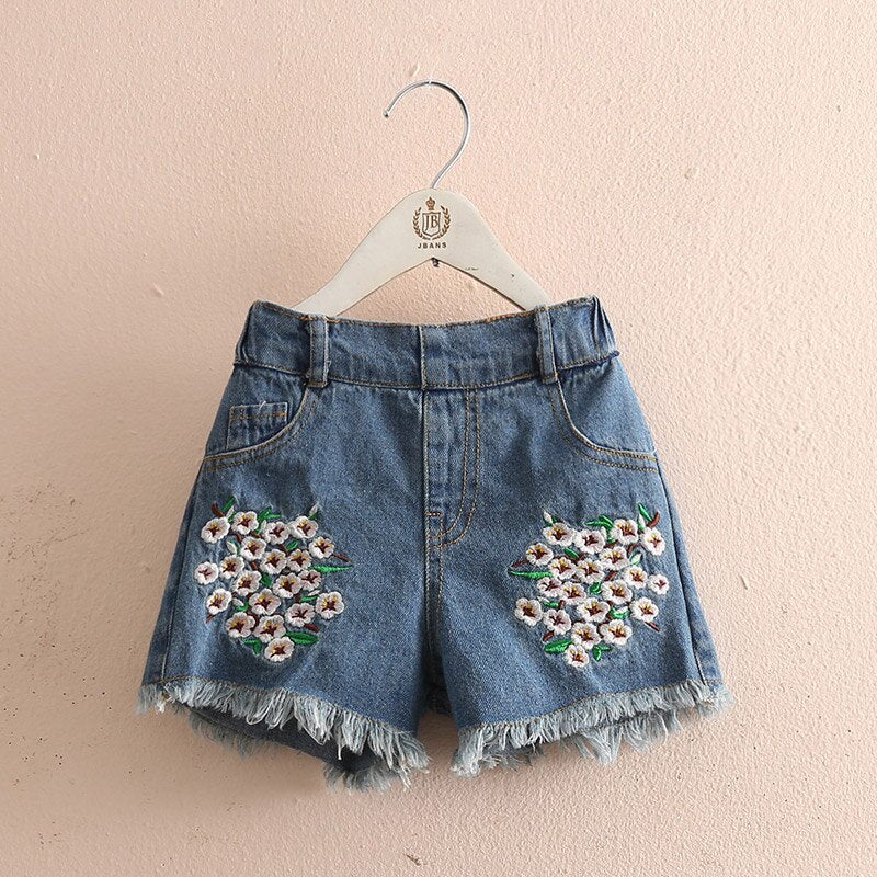 Stitched Flower Shorts