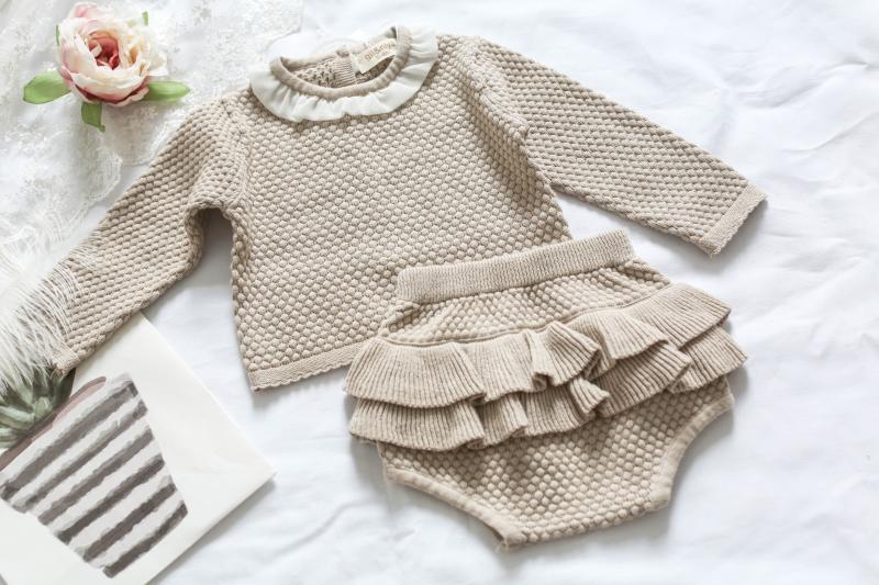 Waffle Knit Set With Bloomer | (2 Colors)